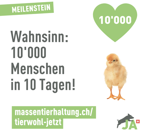 Meilenstein: 10'000 Unterschriften in 10 Tagen!