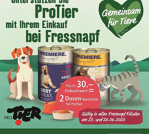 Grosse Futter-Spendenaktion bei Fressnapf!