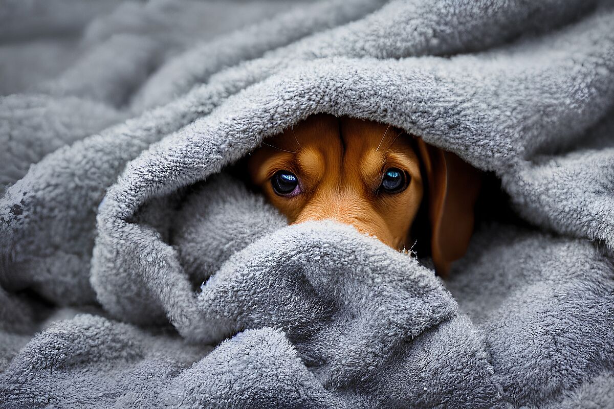 Verängstigter Hund